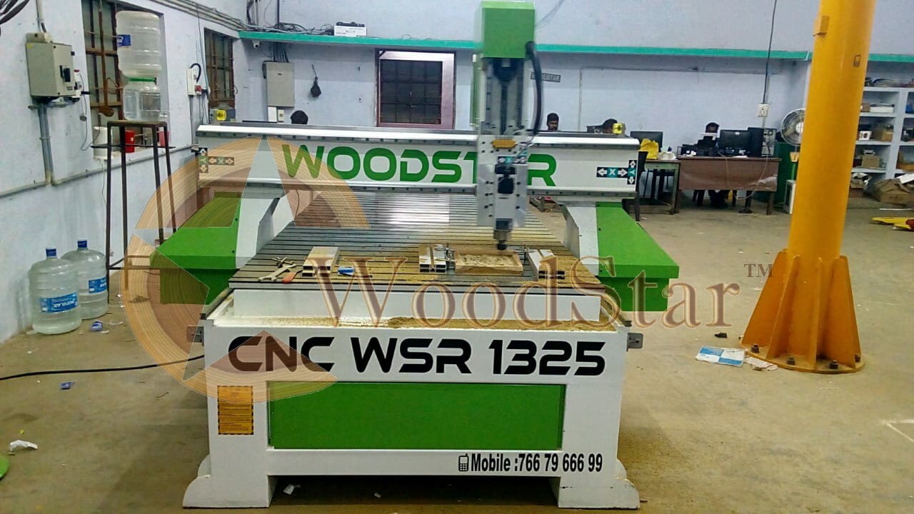 Woodstar Cnc Router Machine - 1500x2500x300 Mm, Heavy Duty Design With 24000 Rpm High Precision Spindle, Invt Vfd Control, Rapid Speed 25000 Mm/min, 1-year Warranty Included