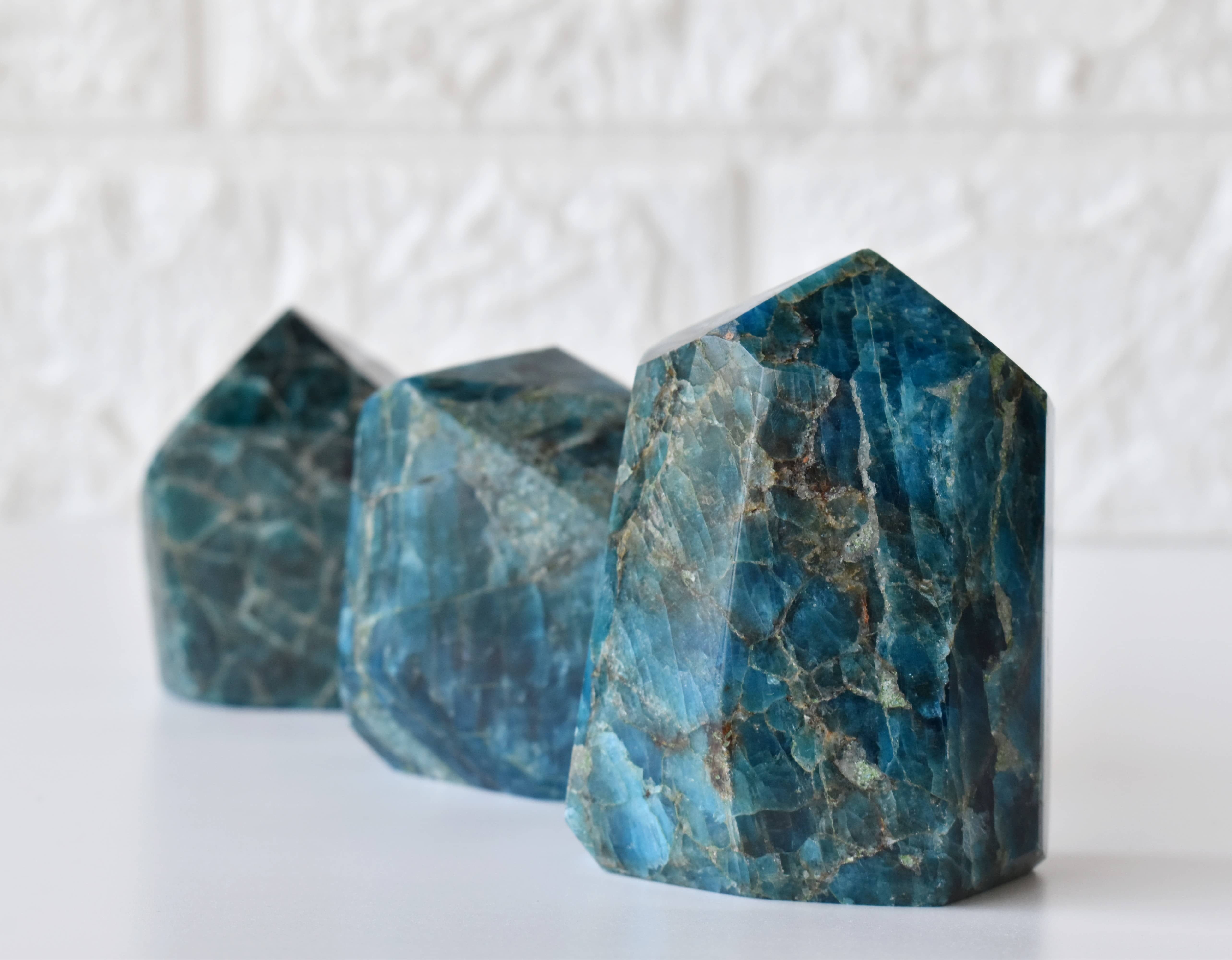 Polished Apatite Points, Pointed Apatite Crystal - Grade: Aaa