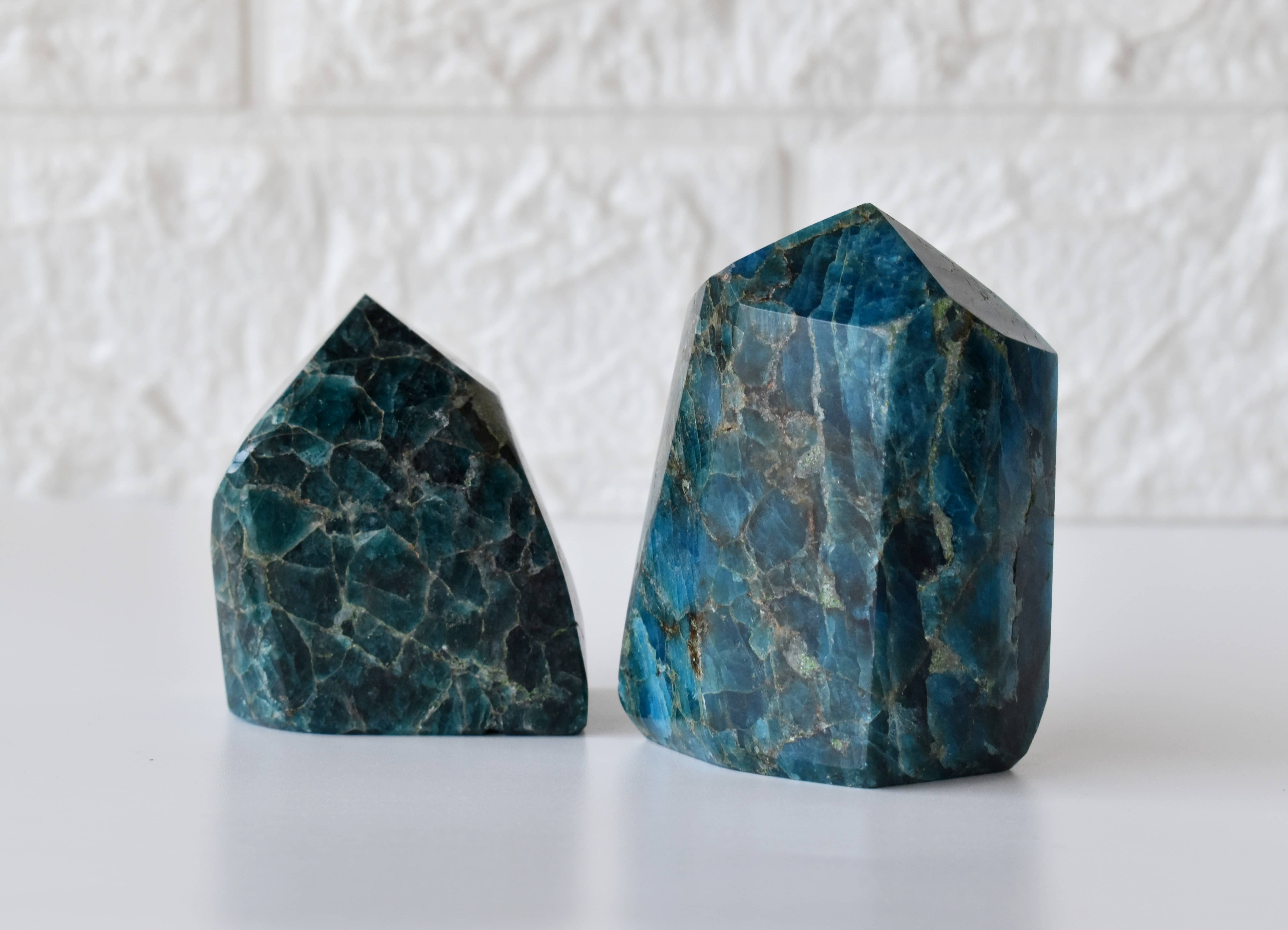 Polished Apatite Points, Pointed Apatite Crystal - Grade: Aaa