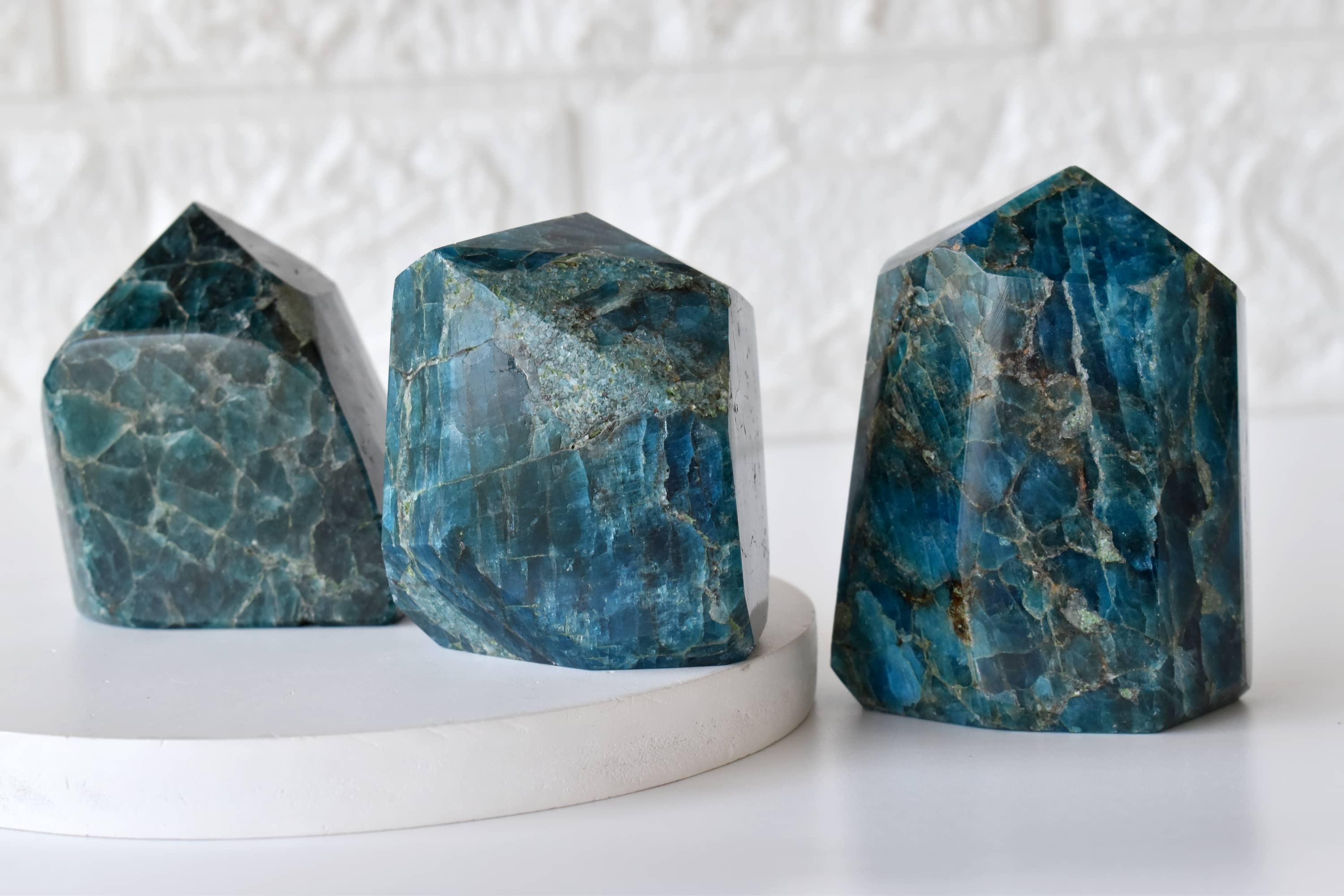 Polished Apatite Points, Pointed Apatite Crystal - Grade: Aaa