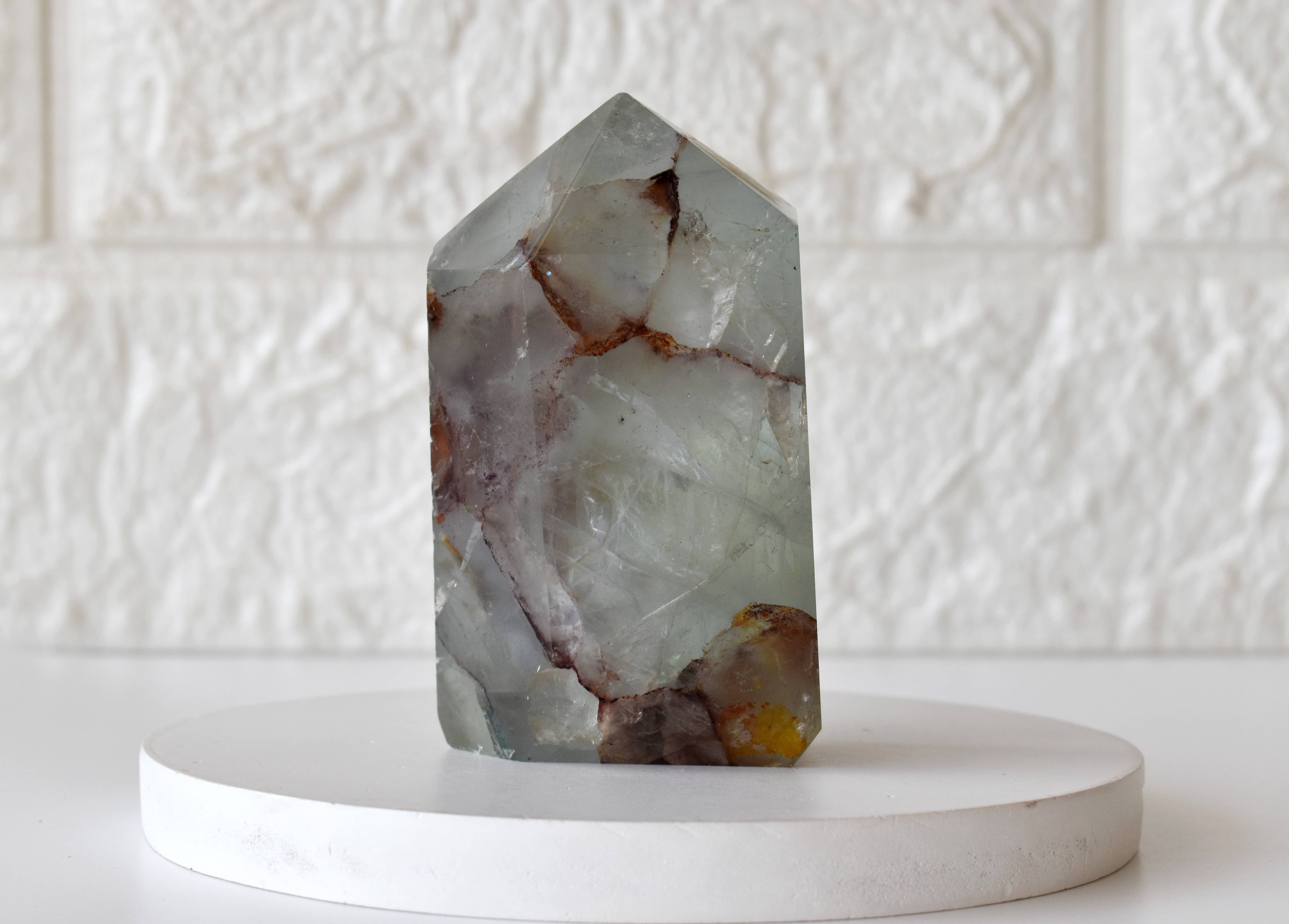 Polished Green Flurorite Points, Pointed Green Flurorite Crystal - Color: Multicolour