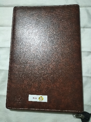 20 Sleeves PU Leather File Folder - PU Leather, Customized Size, Tan Colour | High Quality, Rectangular Shape, Ideal for College and Office Use