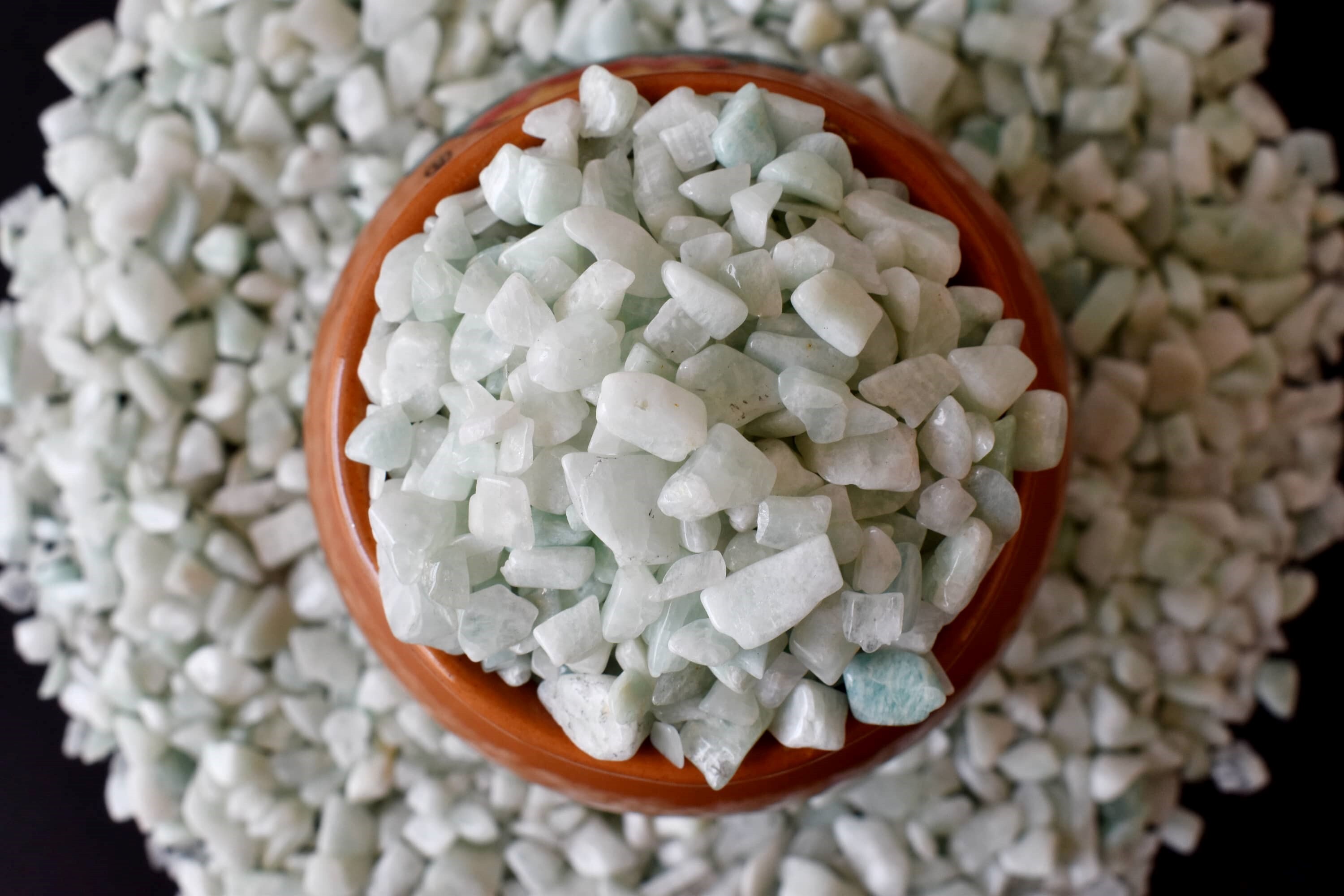 Amazonite Gemstone Chips Loose Crystal Chips - Aaa Grade, Undrilled Natural White Chips , Resealable Bag For Easy Storage