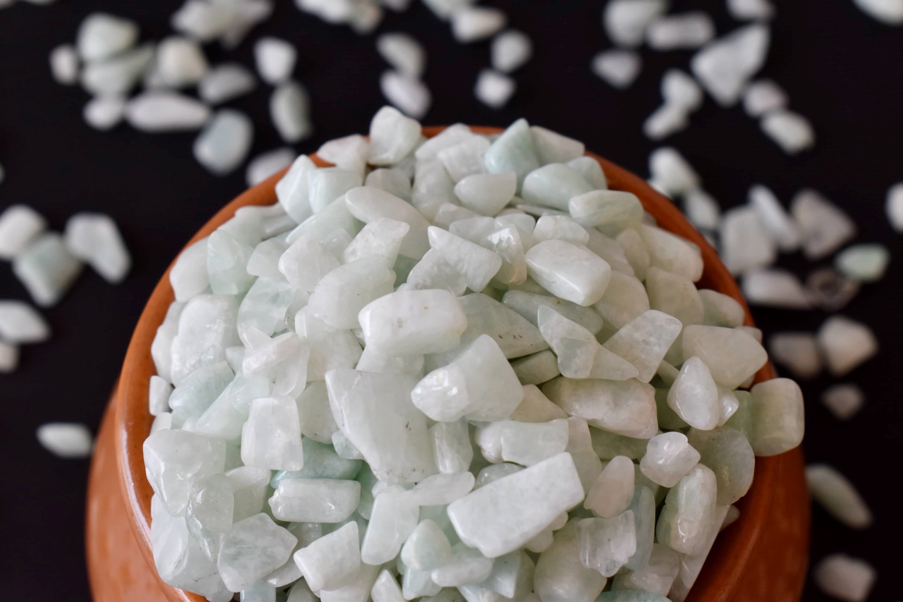 Amazonite Gemstone Chips Loose Crystal Chips - Aaa Grade, Undrilled Natural White Chips , Resealable Bag For Easy Storage