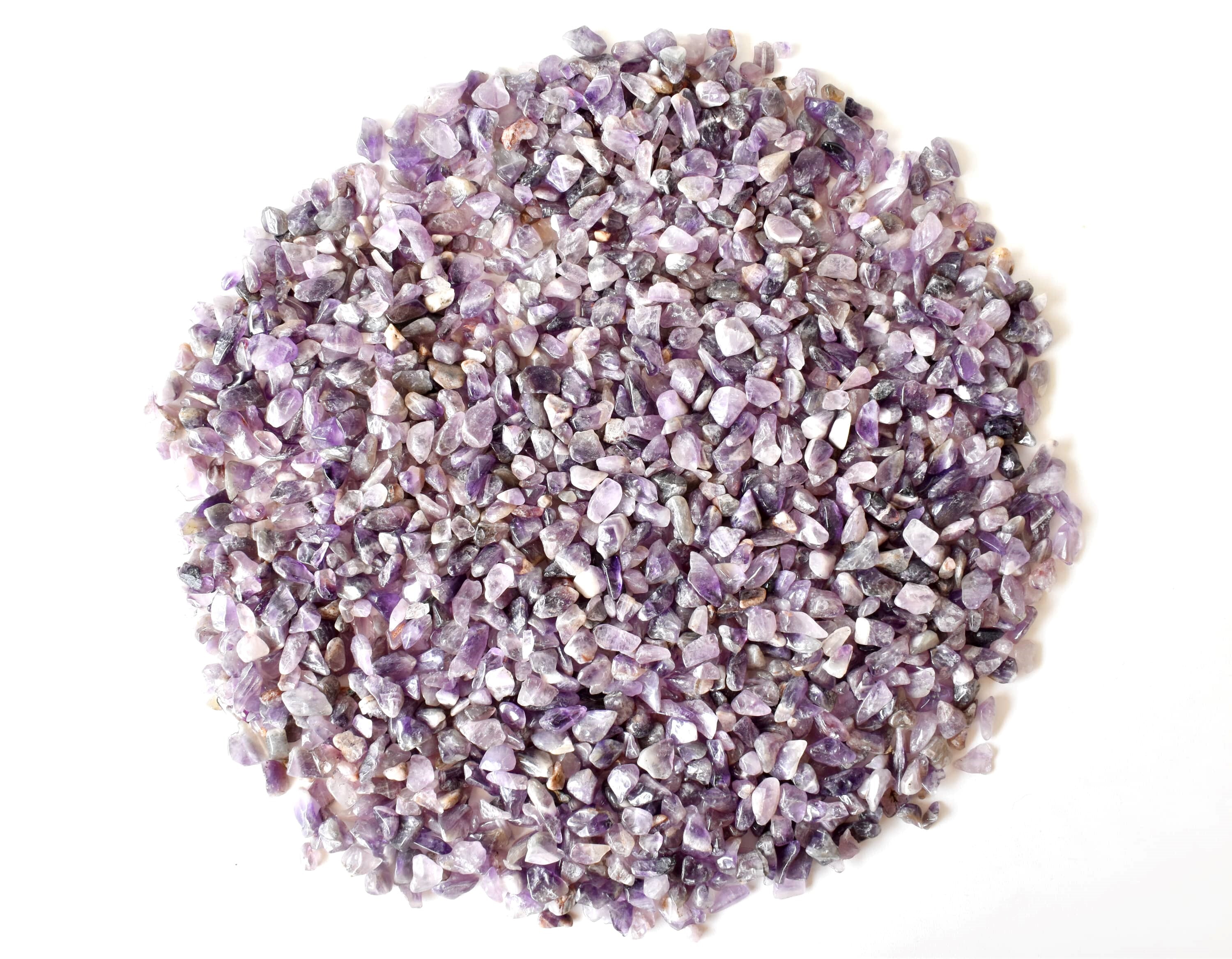Amethyst Gemstone Chips Loose Crystal Chips - Natural Purple Gemstone, Standard Size, Undrilled And Unpolished | Resealable Bag For Easy Storage