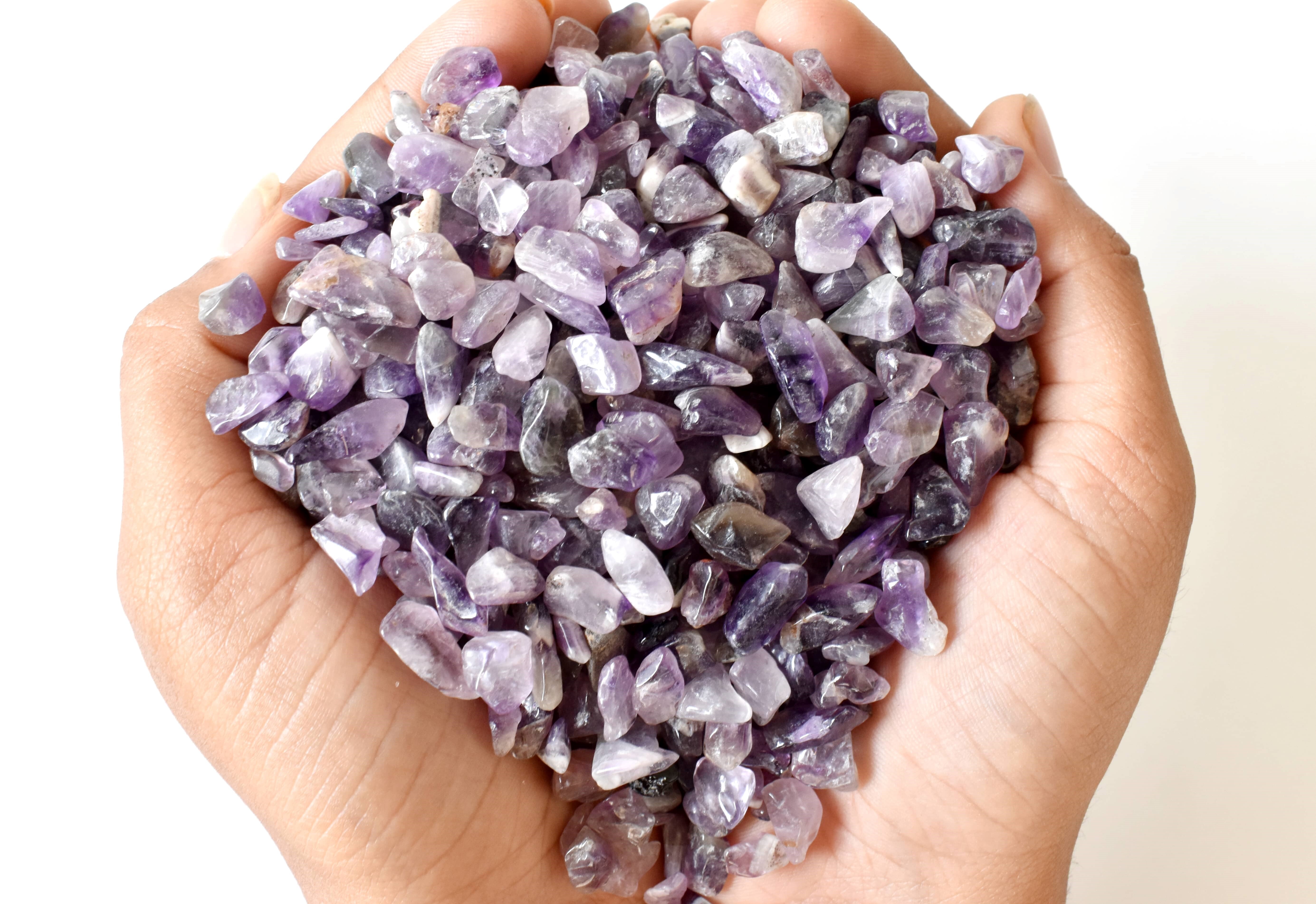 Amethyst Gemstone Chips Loose Crystal Chips - Natural Purple Gemstone, Standard Size, Undrilled And Unpolished | Resealable Bag For Easy Storage