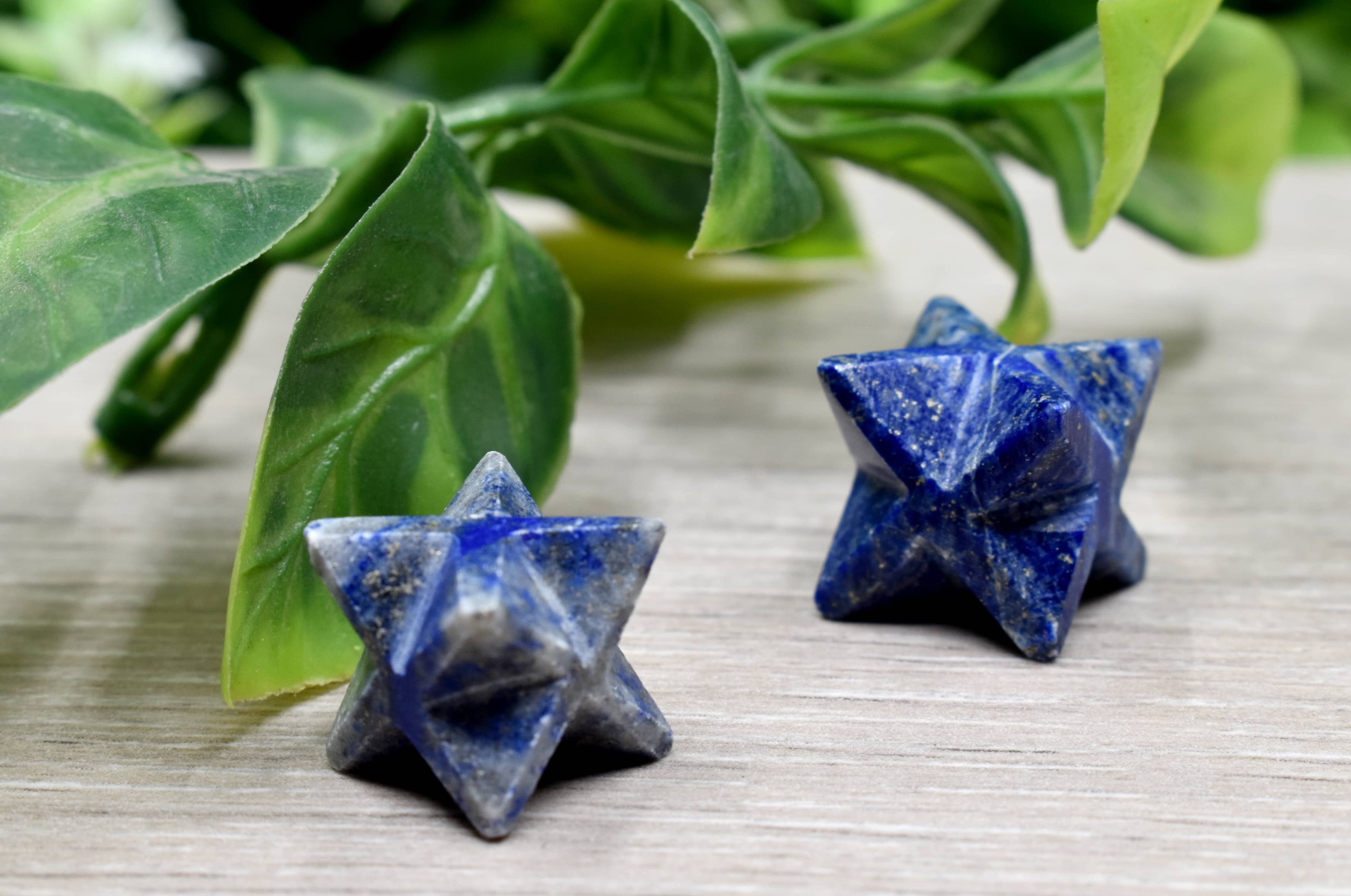 Lapis Lazuli Crystal Merkaba Stars - 18-25mm Natural Gemstones, Aaa Quality For Energy Healing And Spiritual Growth