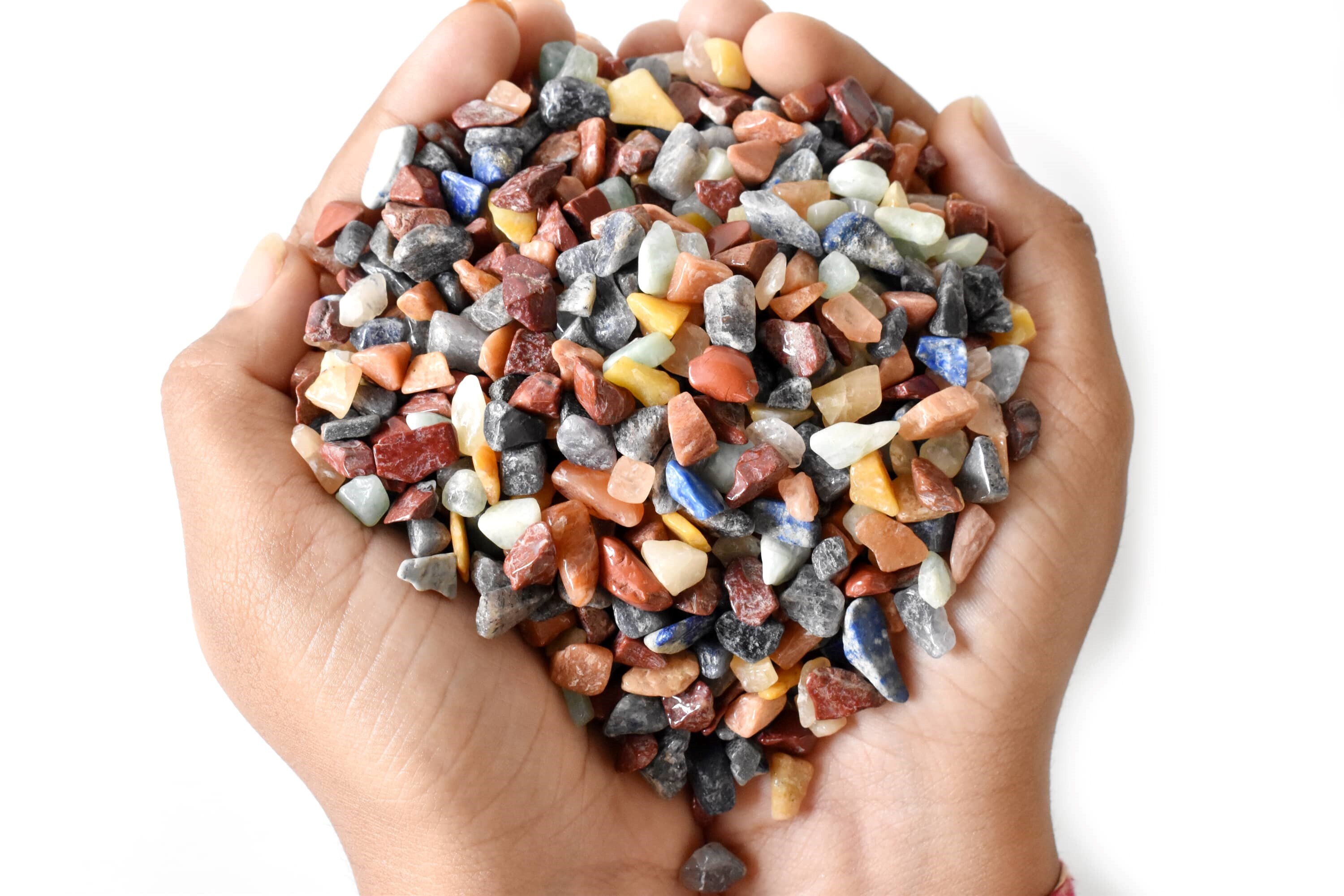Mix Agate Gemstone Chips Loose Crystal Chips - Raw Natural Undrilled Unpolished Gemstone Material, Standard Size Multicolour Variety