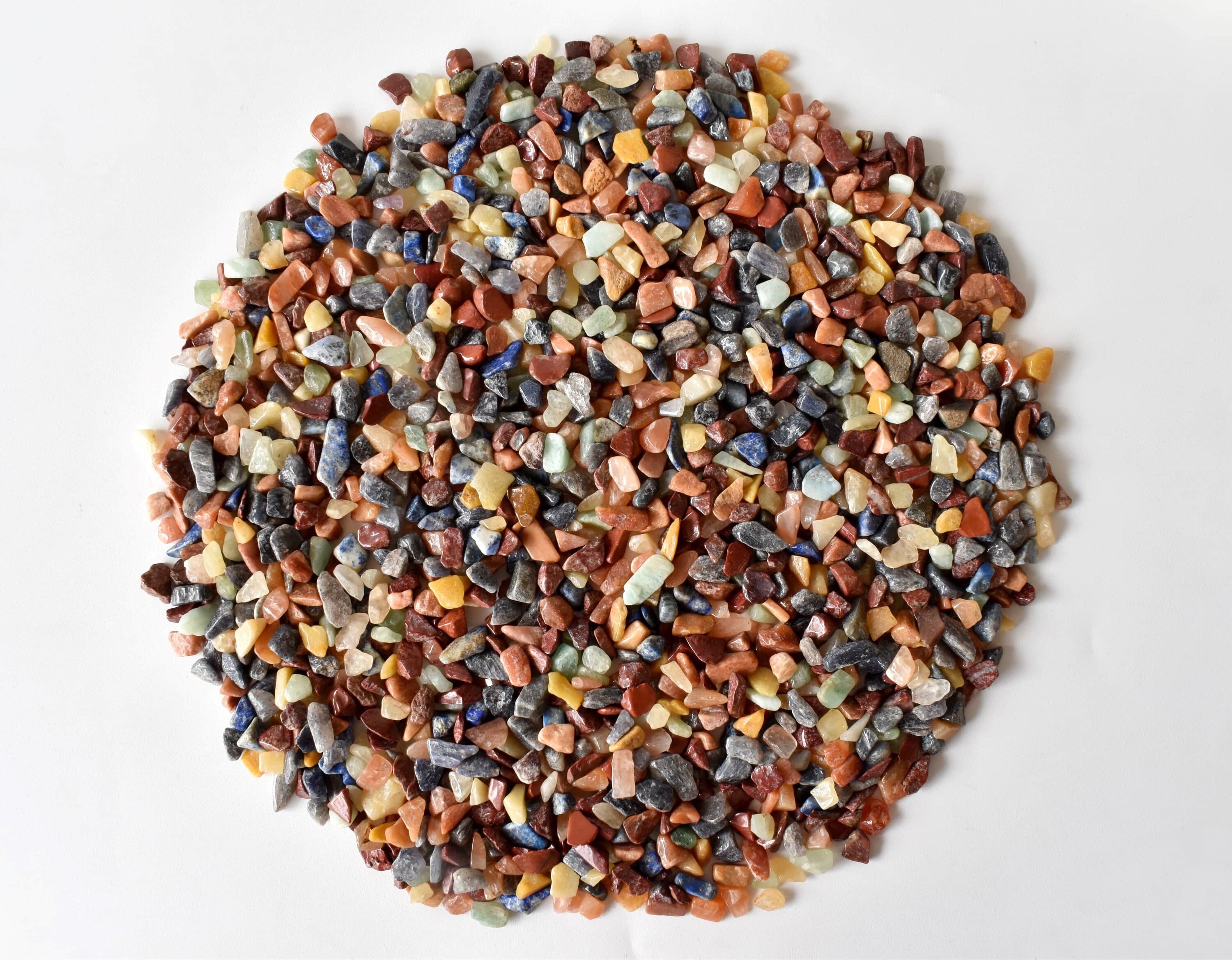 Mix Agate Gemstone Chips Loose Crystal Chips - Raw Natural Undrilled Unpolished Gemstone Material, Standard Size Multicolour Variety