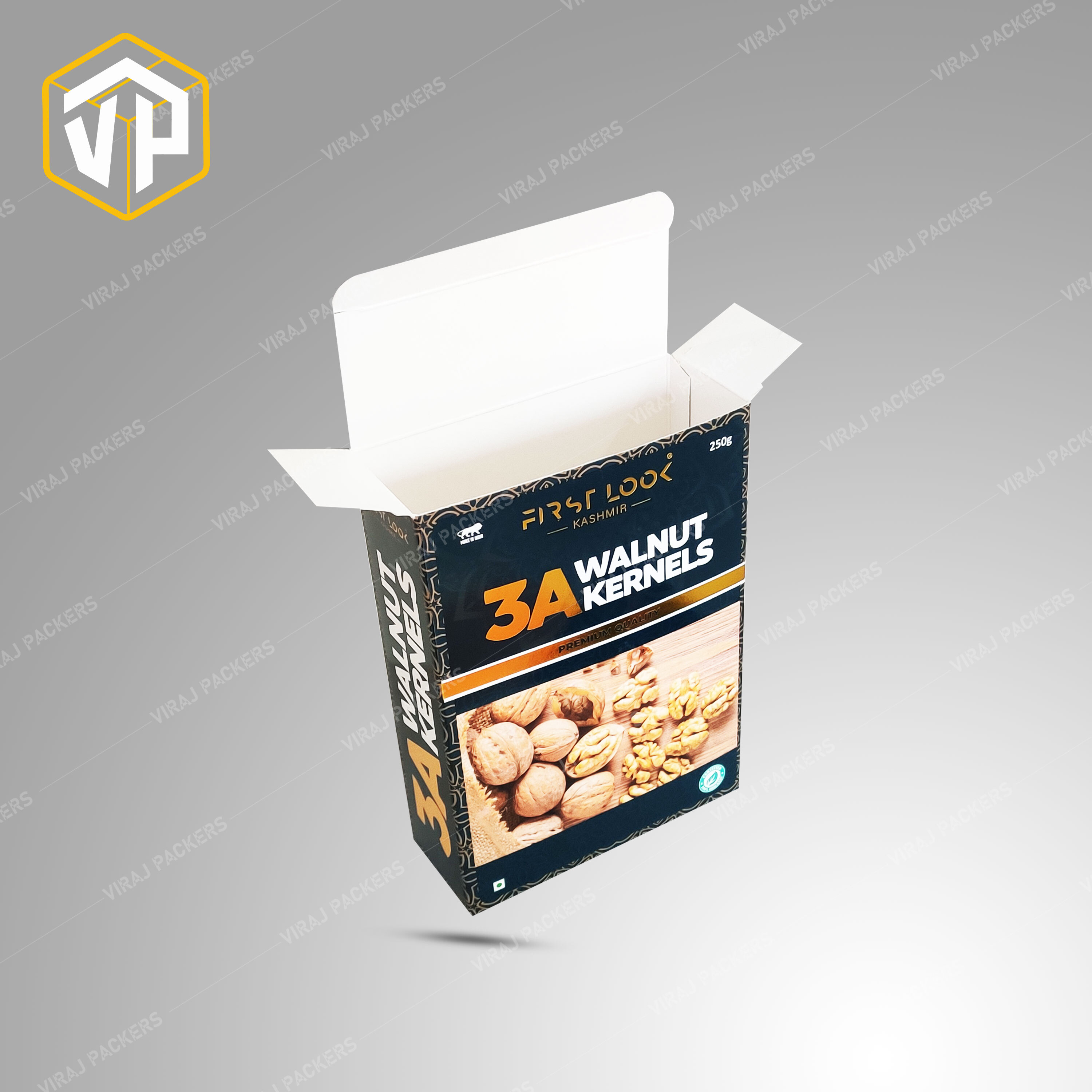 Customized Walnut Packaging Boxes - Virgin Kraft Paper, Rectangular Size, Various Colors Available | Eco-friendly Design, Vibrant Full-color Printing