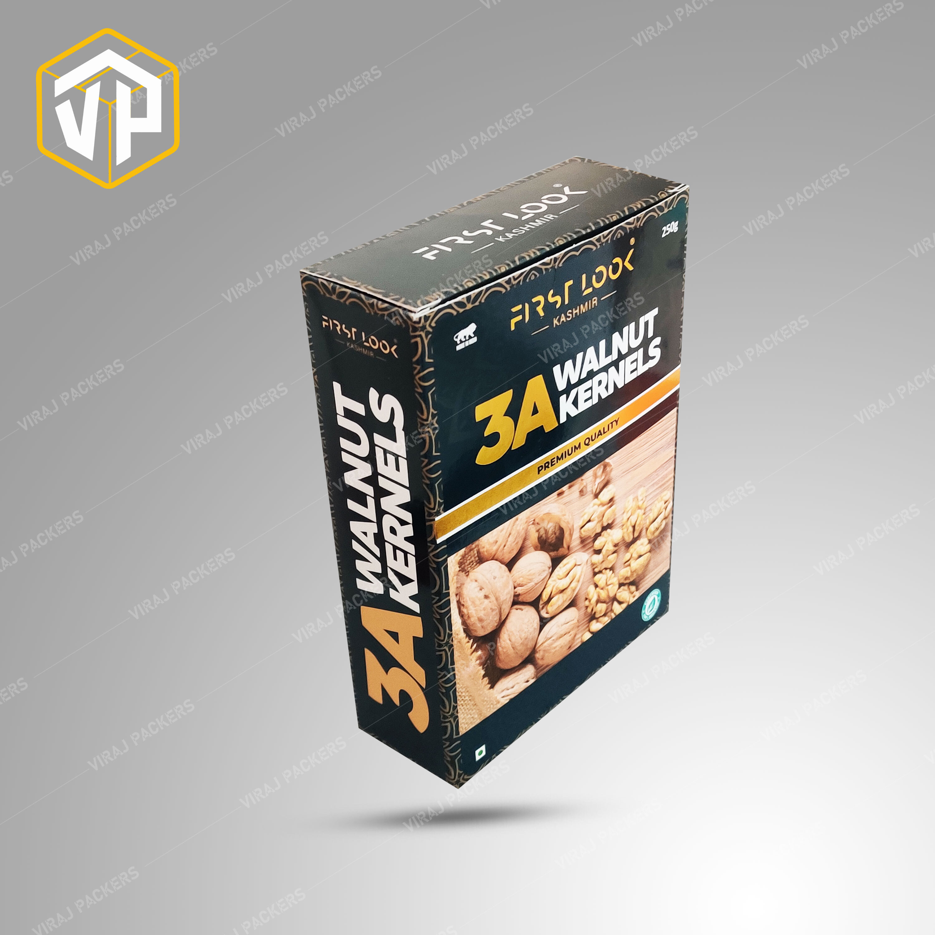 Customized Walnut Packaging Boxes - Virgin Kraft Paper, Rectangular Size, Various Colors Available | Eco-friendly Design, Vibrant Full-color Printing