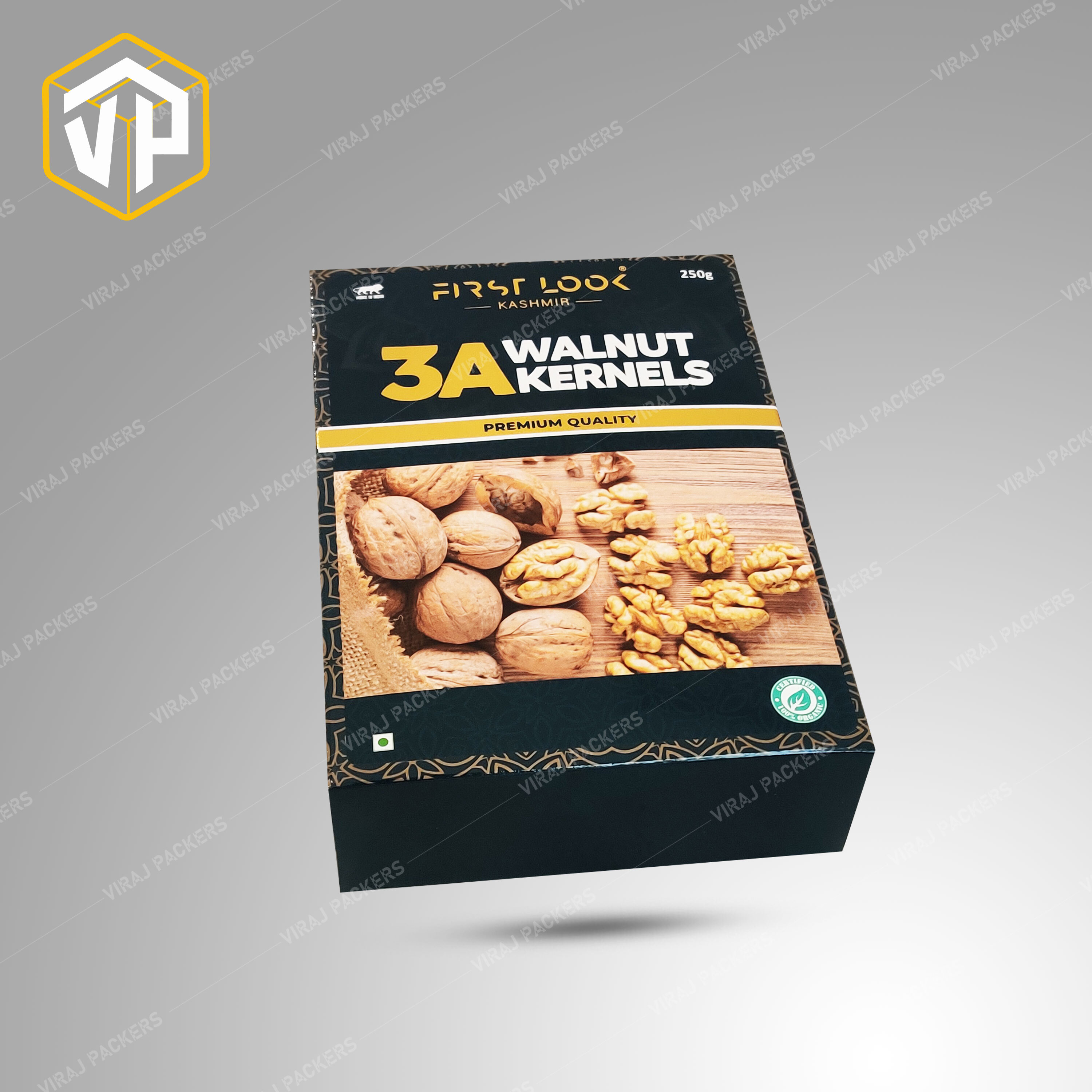 Customized Walnut Packaging Boxes - Virgin Kraft Paper, Rectangular Size, Various Colors Available | Eco-friendly Design, Vibrant Full-color Printing