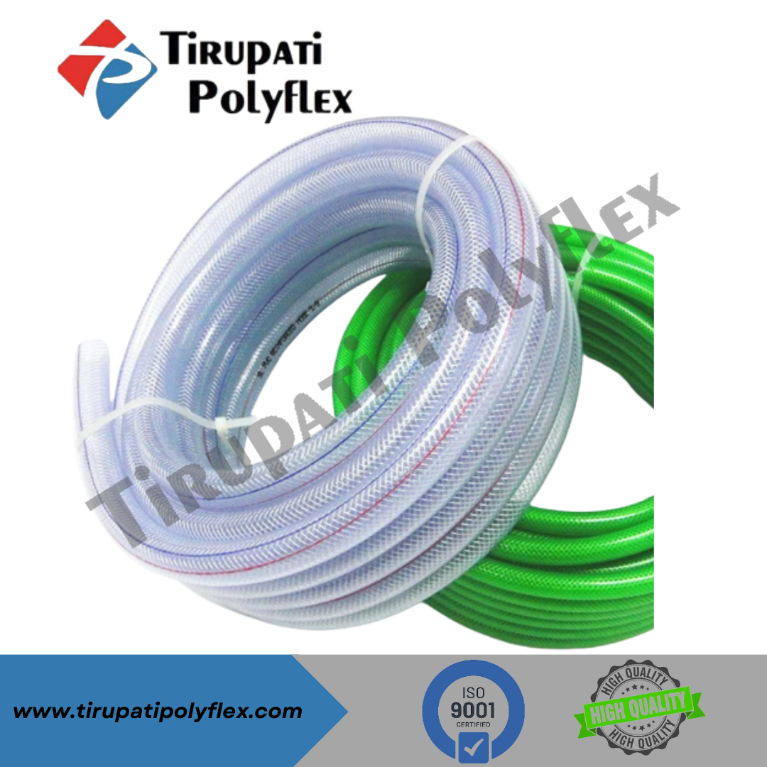 Pvc Braided Hose Pipe - 2 Mm To 75 Mm Size, All Colors Available | Superior Airflow, Durable, Kink-resistant, Perfect For Air Tools