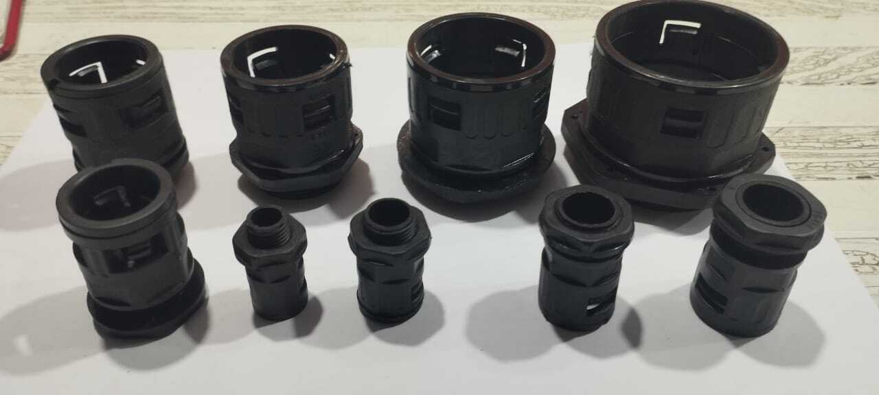 Polyamide Conduit Gland Pg - 21 | Size: Pg-21, Ad: 28.4 Mm, Length: 39 Mm, Color: Black, Temperature Range: -30â°c To +80â°c, Easy To Assemble, Uv Resistant