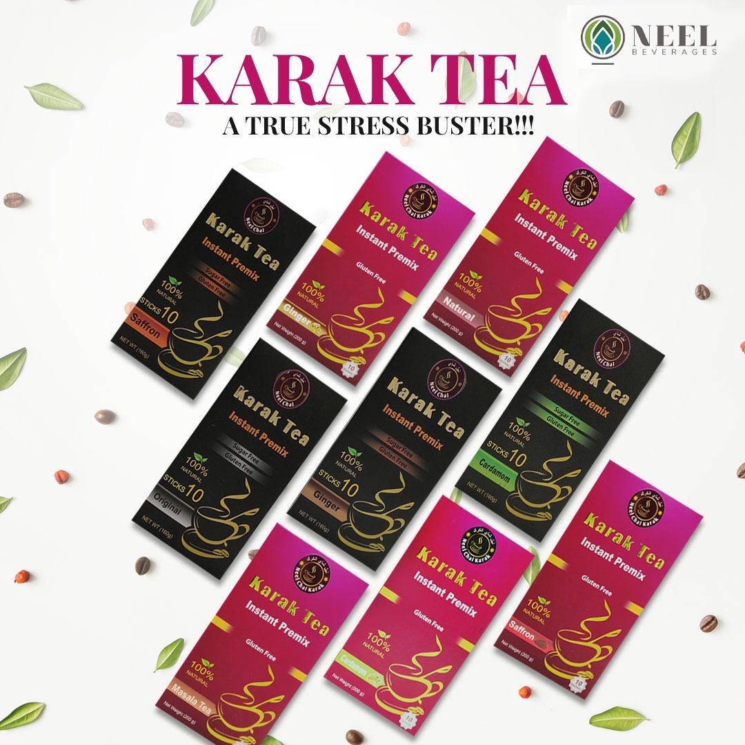 Karak Chai Latte - 200 Gms Sachet, Easy To Make Organic Flavored Powder, Blended Masala Premix Tea | 18 Months Shelf Life, 1kg, 5kg, 25kg Options