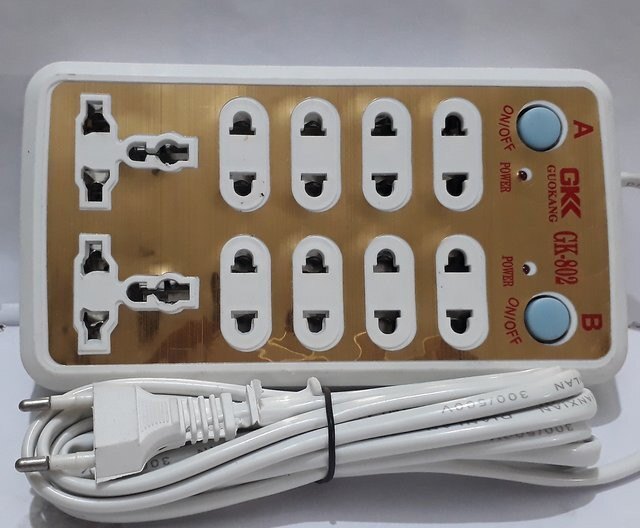 Extension Board - Durable Plastic, 6 Socket Outlets , Surge Protection And Overload Safety Features