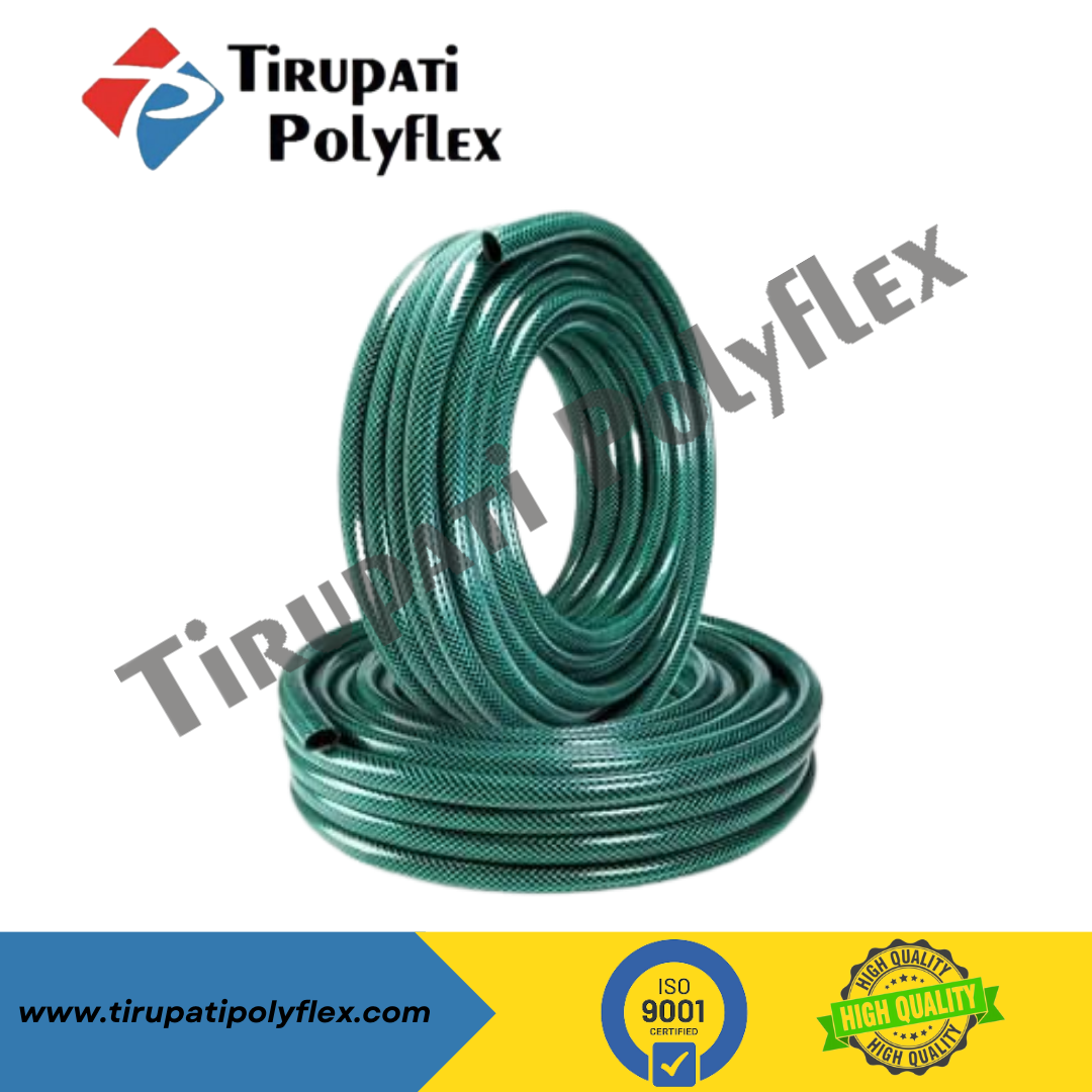 Green Black Hose - Pvc Braided Hose, 2mm-75mm Size | Strong, Flexible, Kink-resistant For Agriculture And Industrial Use, High-pressure Durability