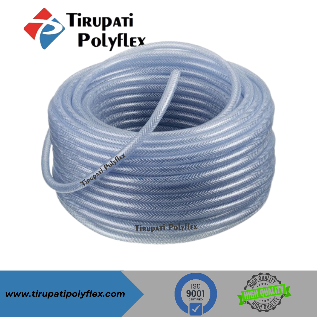 Braided Transparent Hose - 30-100 Meter Length, 2mm-75mm Size | Transparent Material For Agriculture And Industrial Usage