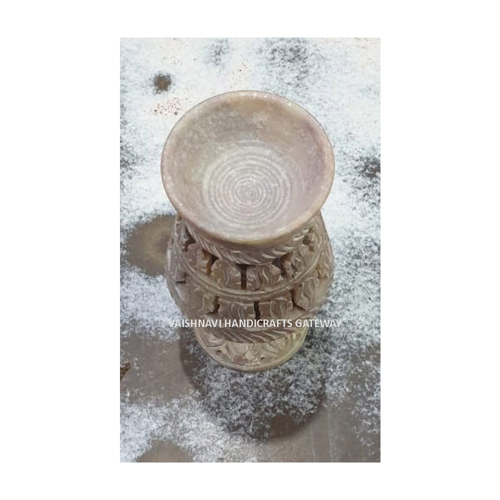 Soapstone Aroma Oil Diffuser For Gifting And Home Decor - Soapstone, 6" Inch, Natural Color, Antique Imitation, Hand-crafted Decorative Accent