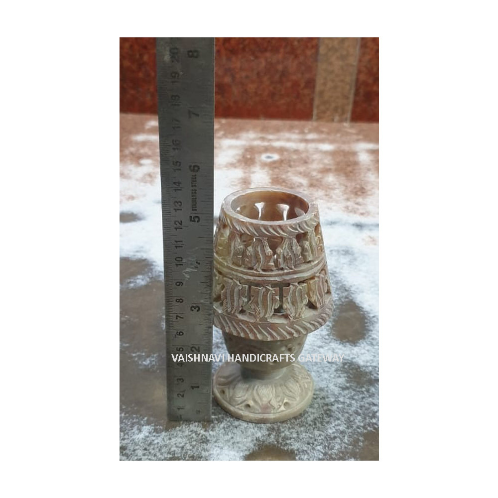 Soapstone Aroma Oil Diffuser For Gifting And Home Decor - Soapstone, 6" Inch, Natural Color, Antique Imitation, Hand-crafted Decorative Accent
