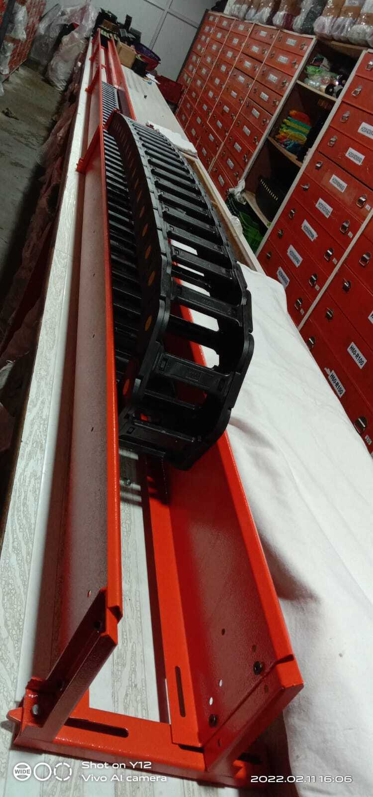 Sheet Metal Track System - 45x100 Mm, Powder Coated Steel , Ideal For Cable Drag Chains, Customizable Bending Radius Options, 1-year Warranty, 10 Kg Weight