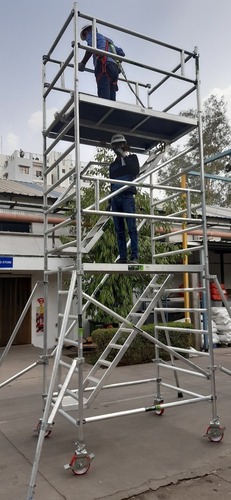 Aluminium Single Width Mobile Access Tower - Diameter: 1400Mm X 1800Mm Millimeter (Mm)