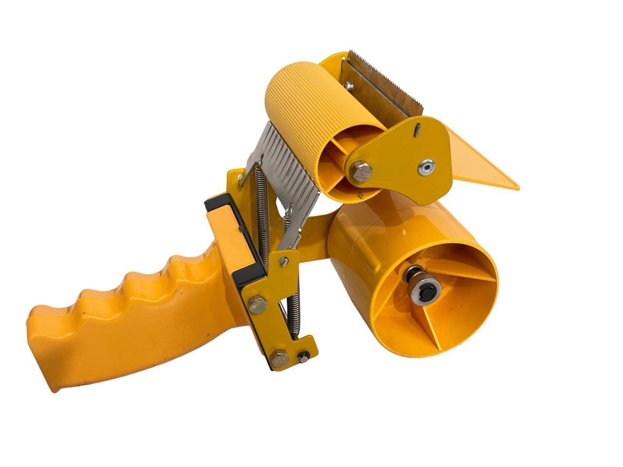 Tape Dispenser 3 - Aluminium Foil Tamper-proof Lid, 3 Inch Diameter, Yellow, Manual Automation Grade, Ideal For Industrial Usage