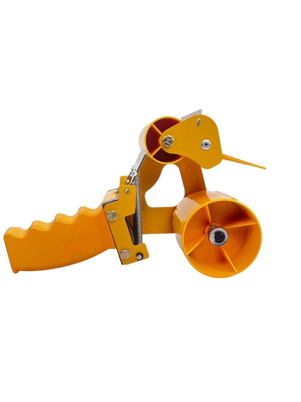Tape Dispenser 3 - Aluminium Foil Tamper-proof Lid, 3 Inch Diameter, Yellow, Manual Automation Grade, Ideal For Industrial Usage