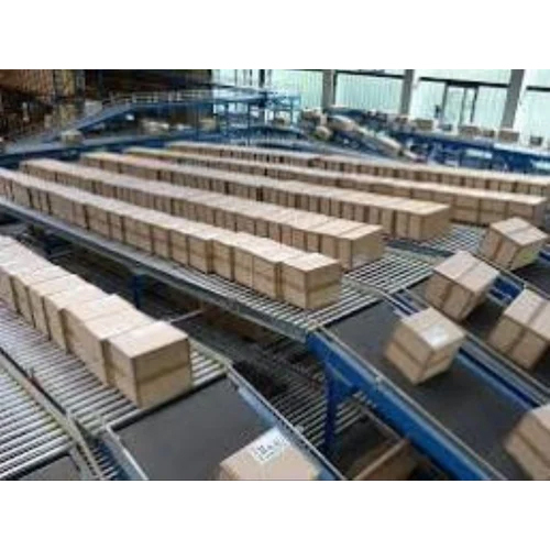 Roller Conveyor System - Stainless Steel, 100 Feet Length | Flat Belt Design, Fire Resistant, Industrial Use, Warranty Included