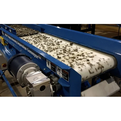 Material Handling Conveyors - Stainless Steel, 100 Feet Length, 200 Kilograms Load Capacity | Heat Resistant Flat Belt Design, Industrial Warranty Included
