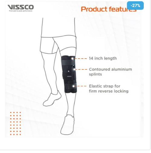 Pro- Knee Stabilizer -Short(p.c.no: 2702) (S/m/l/xl/xxl) - Color: Black