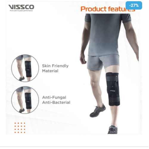 Pro- Knee Stabilizer -Short(p.c.no: 2702) (S/m/l/xl/xxl) - Color: Black