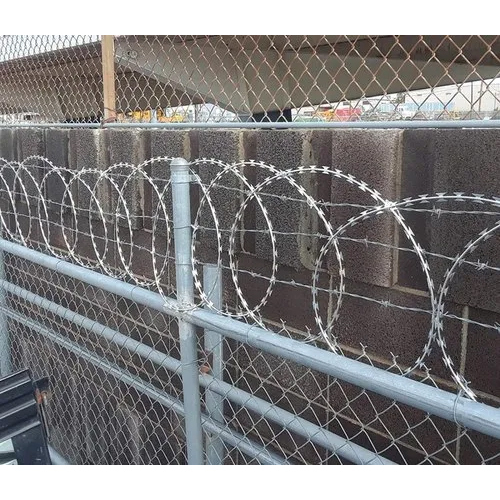 Concertina Fencing Wire - Mild Steel, 2.5 M Width, Silver Color | Galvanized Frame, Rust-Resistant, Customizable with Warranty