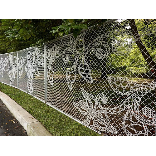 Ornamental Chain Link Fencing - Galvanized Iron 75x75 mm, 6 ft Height, PVC Coated, Available in Any Color, 500 m Length, Warranty Included