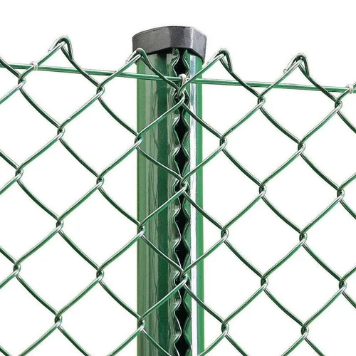 6 Feet Chain Link Fence - PVC Material, 50 mm x 50 mm, Green Color | PVC Coated Frame, Weather-Resistant, Easy to Install, Customizable