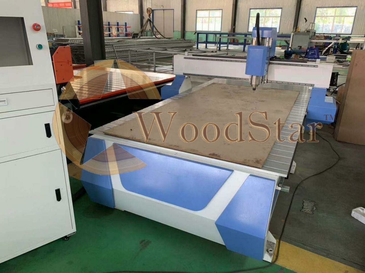 Woodstar Cnc Wood Working Router Machine - 1500x2500x300 Mm | 24000 Rpm Hqd Air Cooled Spindle, Automatic Operation, 9.0 Hp, 1 Year Warranty, High Load Linear Rail