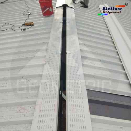 Hat Top Airflow Ridgevent - Color-coated Galvanized Steel, Versatile Installation For All Roof Profiles, Maintenance-free Natural Ventilation With High Airflow Efficiency