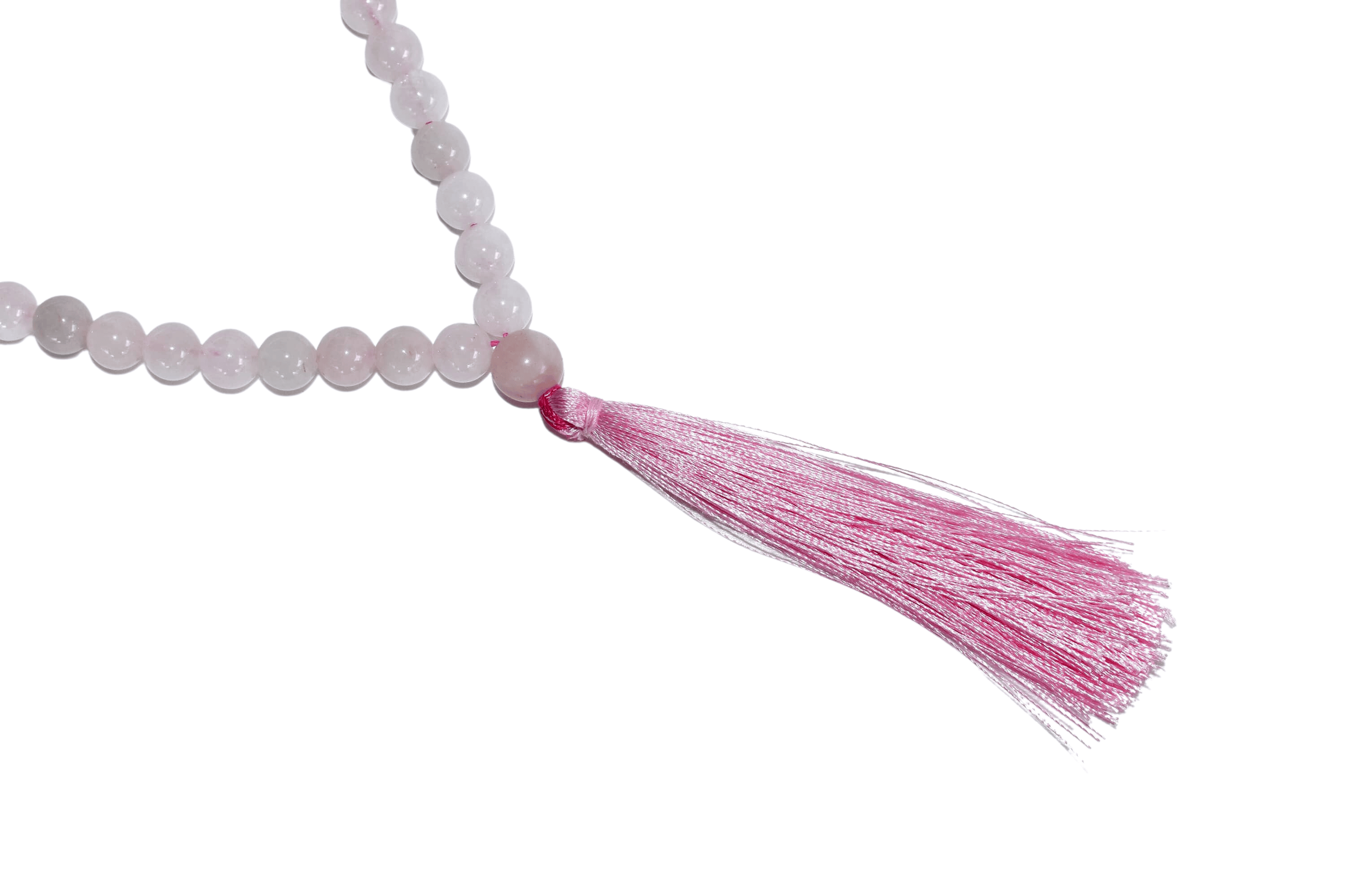 Rose Quartz 108 Prayer Beads Mala - 8mm Natural Rose Quartz Necklace, Aaa Grade, Round Pink Beads | Weight: 109g, 108+1 Beads For Spiritual Growth