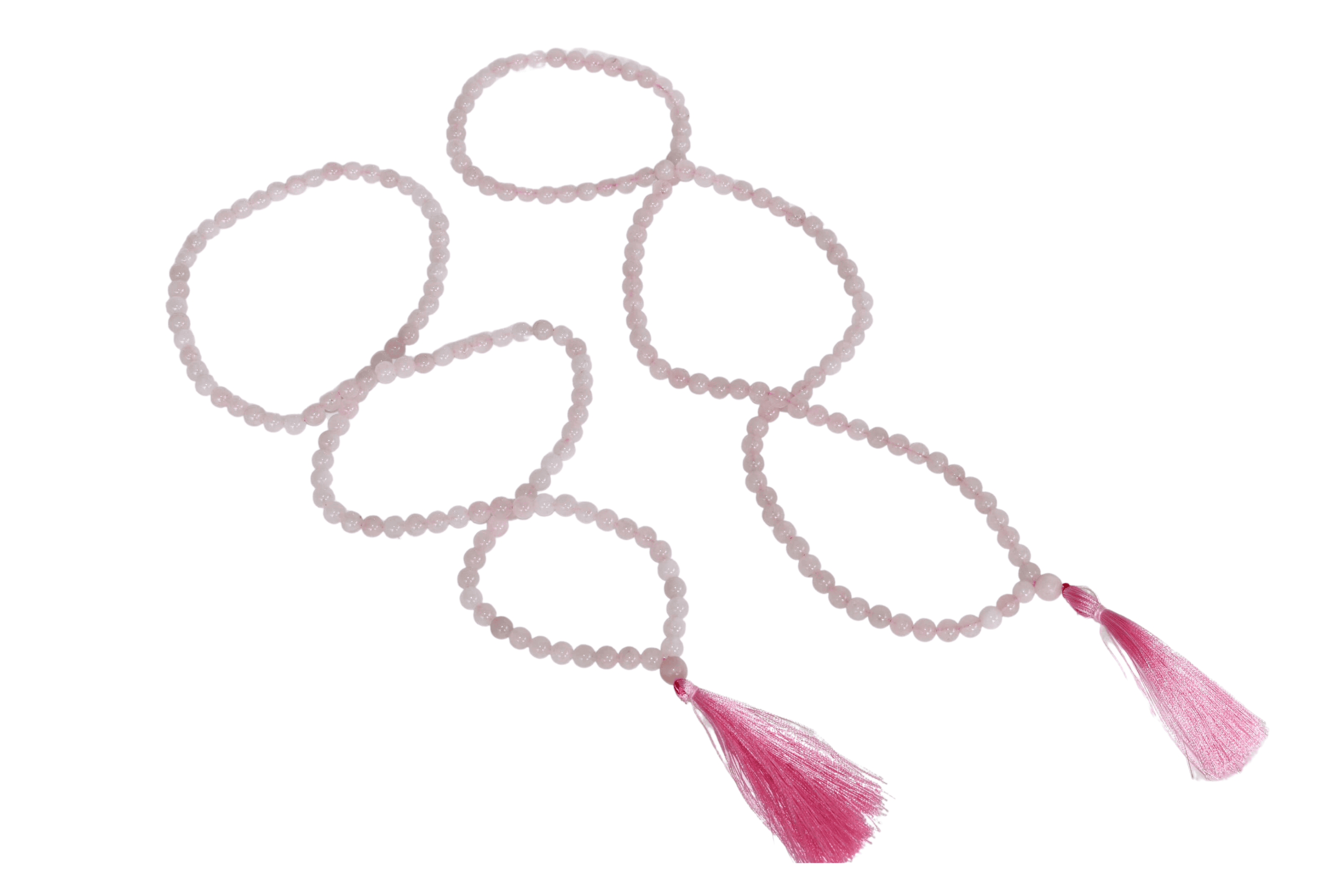 Rose Quartz 108 Prayer Beads Mala - 8mm Natural Rose Quartz Necklace, Aaa Grade, Round Pink Beads | Weight: 109g, 108+1 Beads For Spiritual Growth