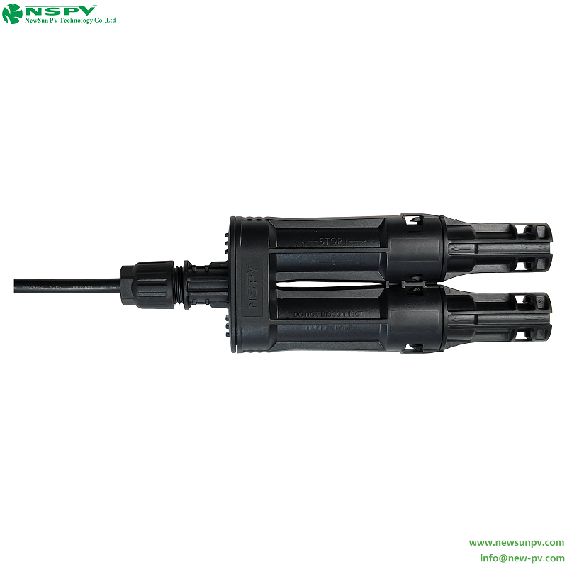 Tuv Certified Solar Branch Fuse Connectors 1500vdc Waterproof Pv Inline Fuse Connectors 2 Male 1