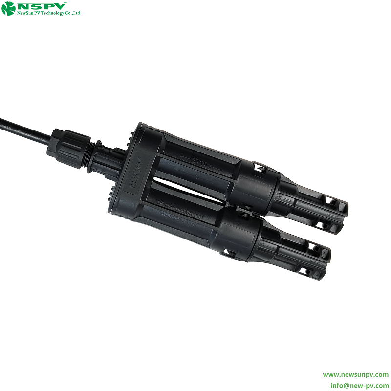 Tuv Certified Solar Branch Fuse Connectors 1500vdc Waterproof Pv Inline Fuse Connectors 2 Male 1
