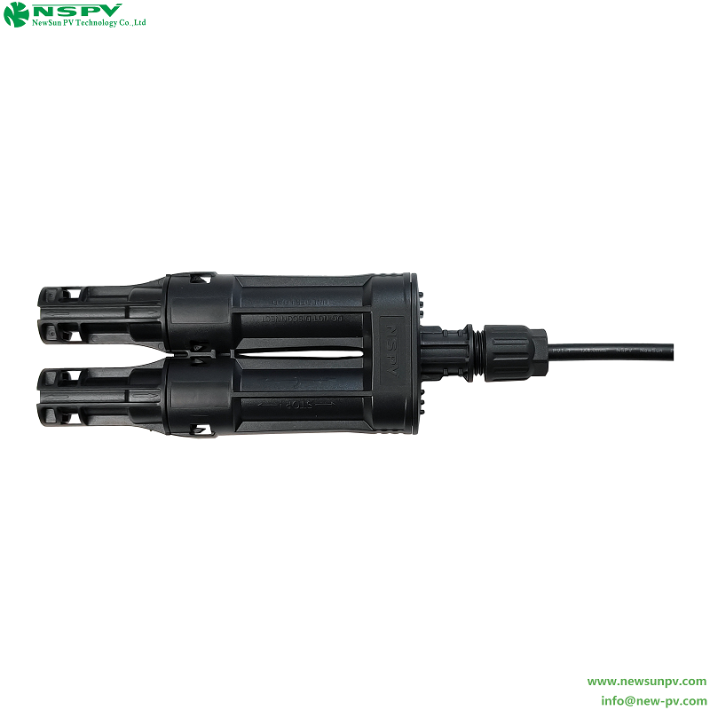 Tuv Certified Solar Branch Fuse Connectors 1500vdc Waterproof Pv Inline Fuse Connectors 2 Male 1