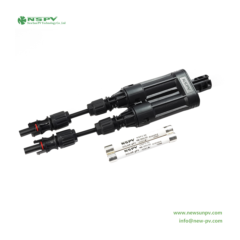 Tuv Certified Solar Branch Fuse Connectors With Inline Fuse For Solar System Protection