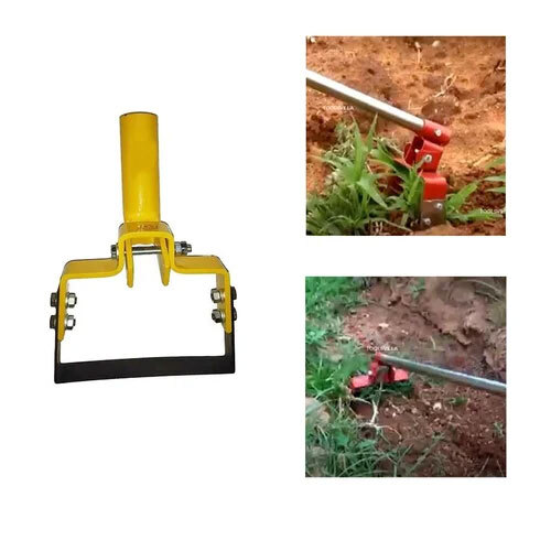 VGTHH Hand Hoe Weeder - Mild Steel, Yellow & Black | Industrial Garden Cultivator with 1-Year Warranty