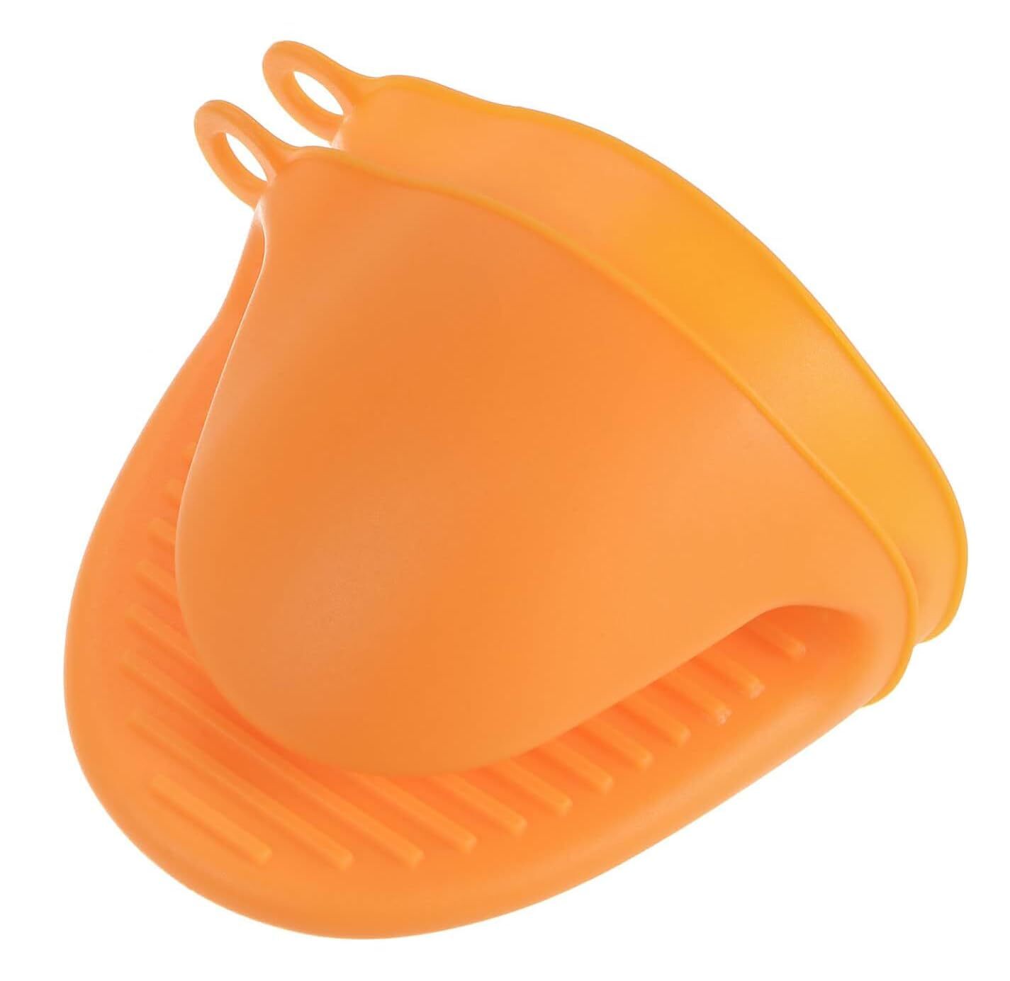 Oven Mitt - Silicone, 7x5 Cm, Orange | Heat Resistant, Safe Grip For Hot Cookware, Easy Slip-on Design, Convenient Hanging Options