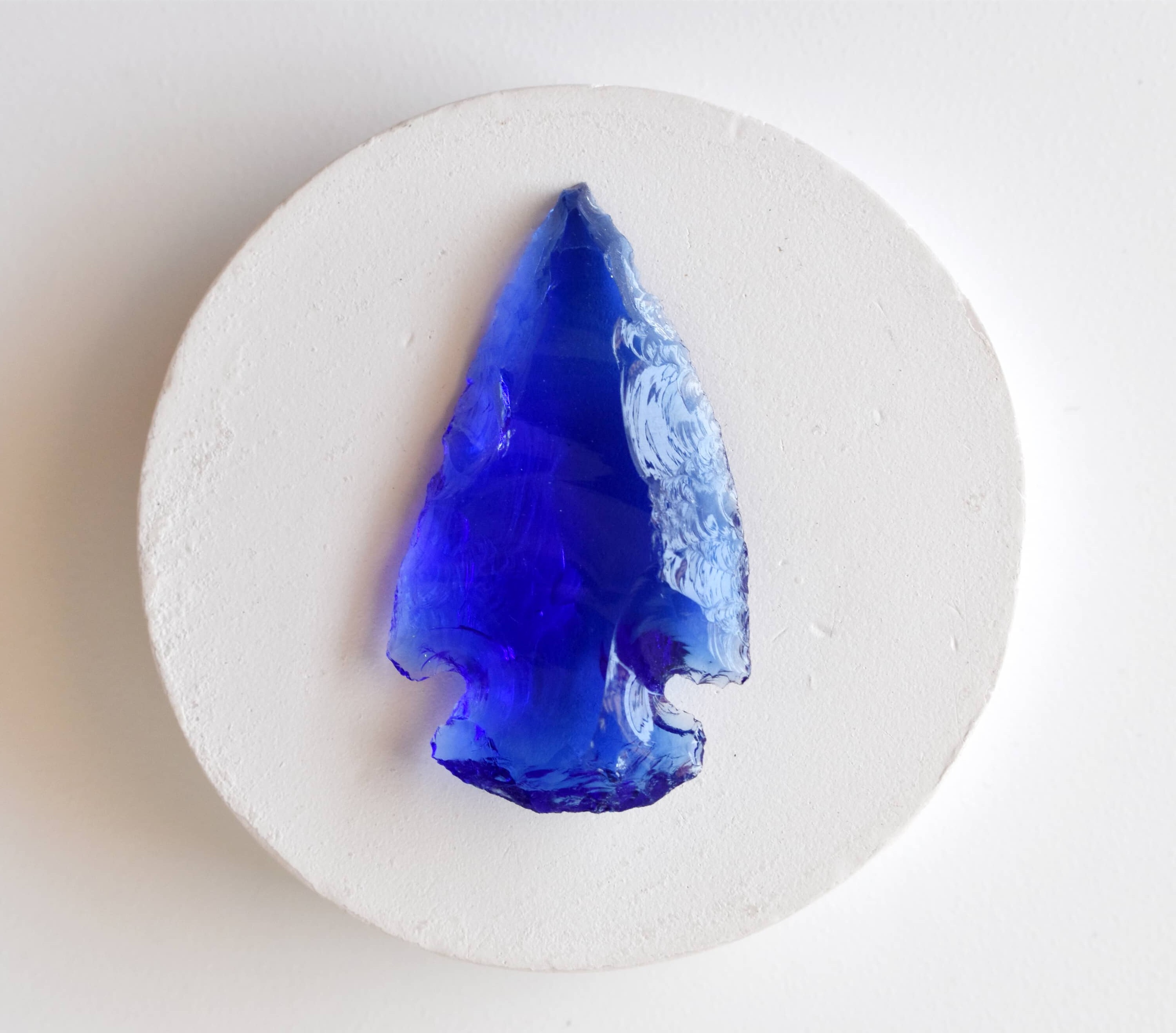 Dark Blue Glass Arrowhead Points - Aaa Grade, 1.25 Inch Natural Stone Arrow, Unique Design, Weighs 10 Grams