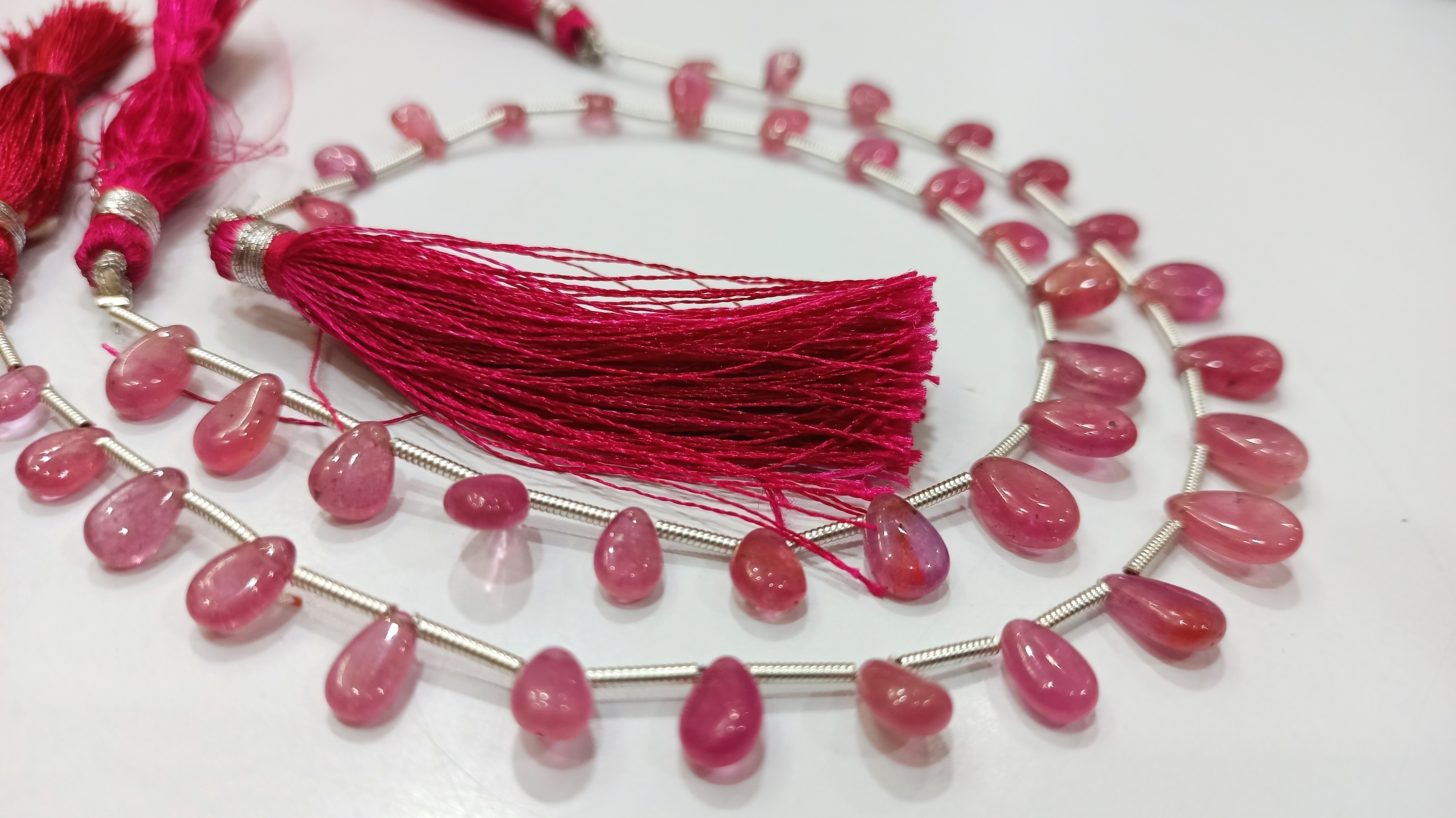 Natural Ruby Pear Shape Plain 5x7 To 8x12mm Ruby Per Strand 8 Inches Long