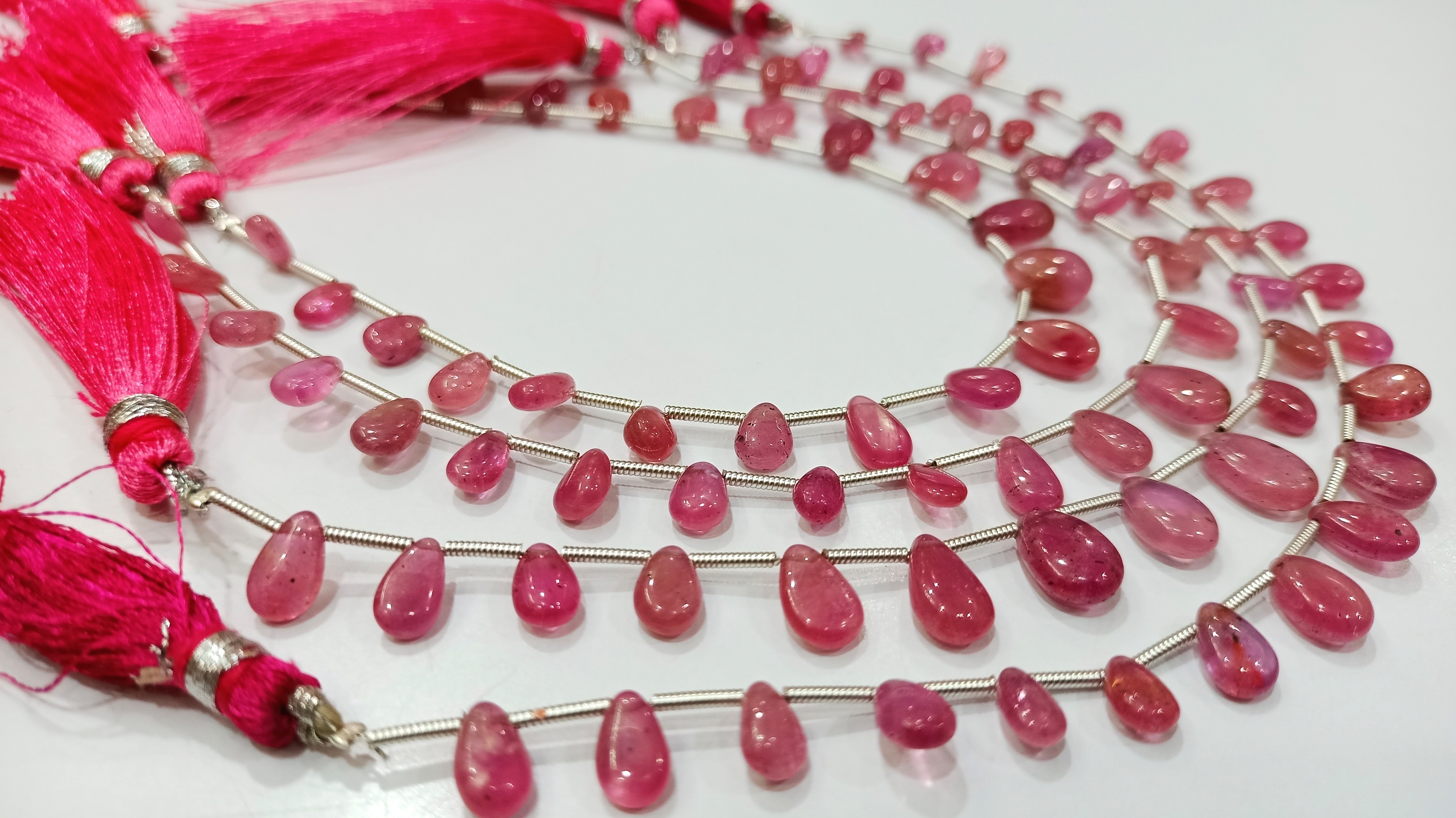 Natural Ruby Pear Shape Plain 5x7 To 8x12mm Ruby Per Strand 8 Inches Long