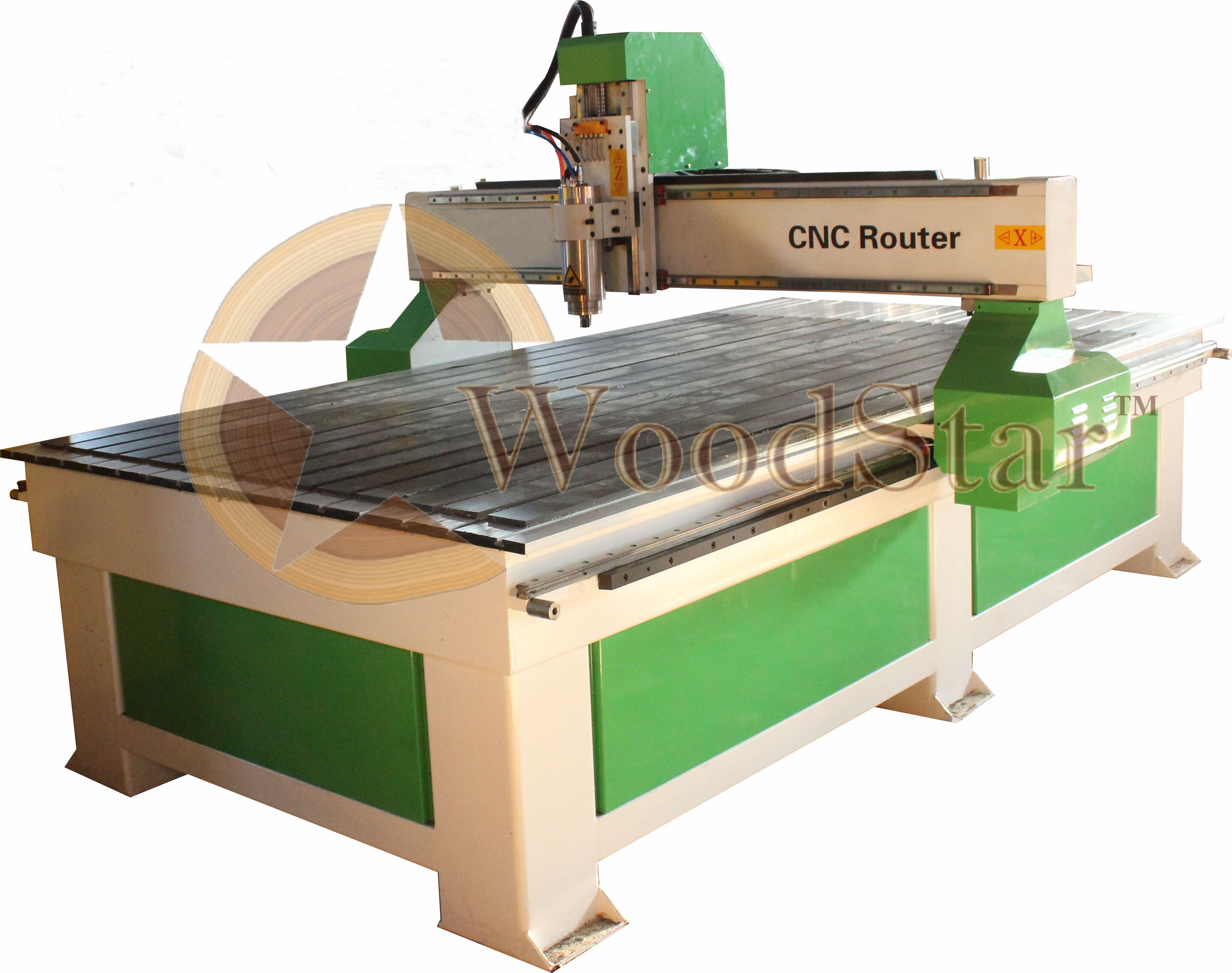 Woodstar Cnc Router Wsr-1325 Single Head Woodworking Machine - 1500x2500x300 Mm, 24000 Rpm Hqd Air-cooled Spindle, 9.0 Hp, Stepper Motor, 1200 Kg Total Weight, Fast After-sales Support, Manual Lubrication System