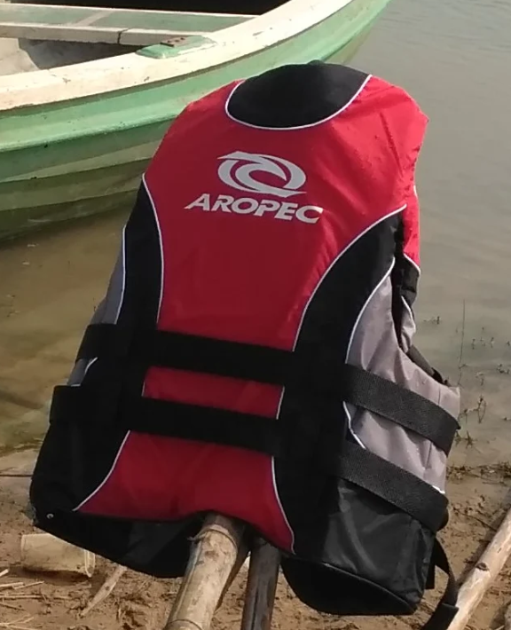 Imported Life Jacket - Epe Foam, Free Size, Red & Black | Designed By Aropec For Enhanced Safety And Durability